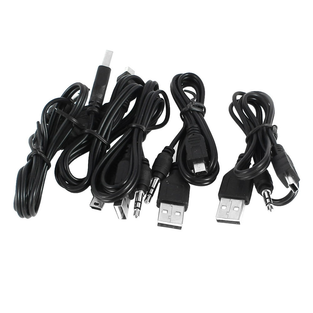 USB B Male to USB 2.0 3.5mm Jack Plug Audio Data Cable 50cm 20inch 5