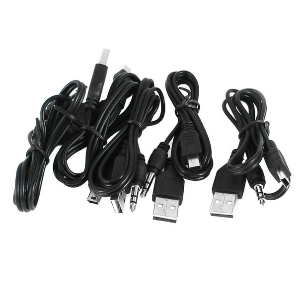 strop Fru udtryk USB B Male to USB 2.0 3.5mm Jack Plug Audio Data Cable 50cm 20-inch 5 Pcs -  Walmart.com