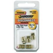 Jandorf 60882 Disconnect Terminal, 16 to 14 AWG Wire, Copper Contact, 5/PK