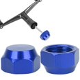 thumbnail image 2 of Tapa de tuerca de tornillo M8 de aleación de aluminio duradera de 2 piezas para accesorio de mango de carrete de pesca(blue R), 2 of 5