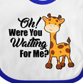 thumbnail image 4 of Inktastic Oh Were You Waiting for Me with Baby Giraffe Boys or Girls Baby Bib, 4 of 4