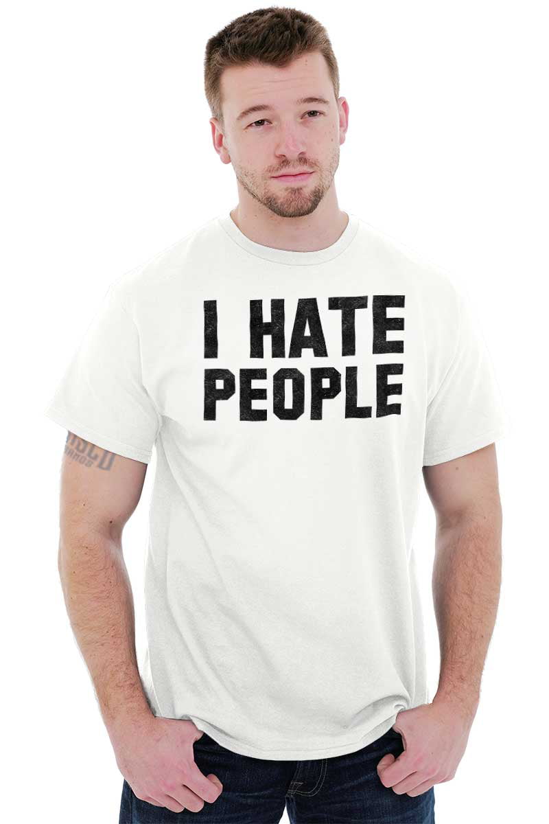 I Hate People Funny Introvert Antisocial Cute V-Neck Tees Shirts Tshirt T-Shirt 