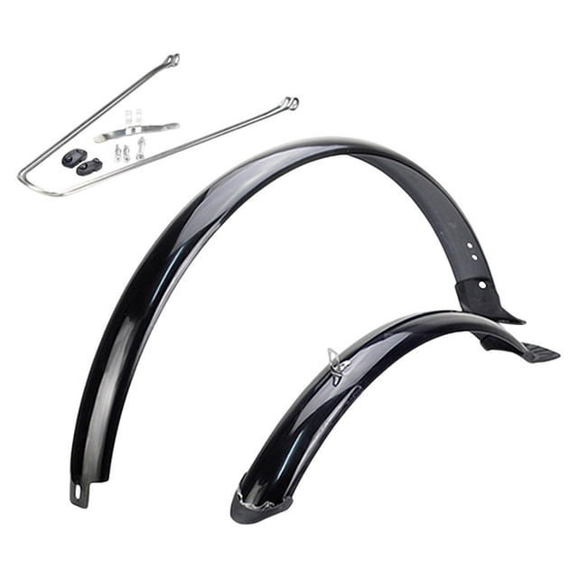 Decodeary Bike Front Rear Fenders for Bicycle Tires Guards Sturdy Portable Mud Silver Brace 26 inch
