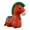 Dark Green Red 12cm, variant on MERIGLARE New Year Horse Stuffed Animal Plush Doll Toy Ornament Mascot Souvenir Blessing Decoration With Bell Tassel Tail Soft PP Cloth Polyester Suitable for Office Home Gift Orange Red 12cm
