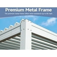 thumbnail image 6 of Domi Outdoor Living 10x16FT Louvered Pergola with Adjustable Steel Roof, Durable Metal Frame, Efficient Drainage System for Backyard, Garden and Lawn, White, 6 of 8
