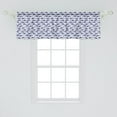 thumbnail image 2 of Ambesonne Nautical Valance Pack of 2, Hand Drawn Fish Bubbles, 54"X18", Violet Blue and White, 2 of 4