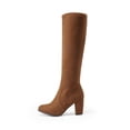 thumbnail image 6 of BURUDANI Women Chunky-Heel Knee-High Boots Side-Zip Fashion Riding Boots for Fall & Winter, 6 of 7