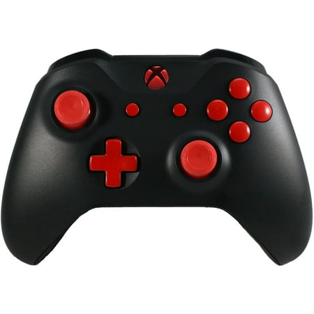 Xbox One Modded Rapid Fire Controller - Red LEDs,  Custom Buttons, Drop Shot, Jump Shot, Quick Scope Compatible w/ All Games