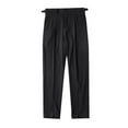 thumbnail image 3 of Vividxx Men's Casual Pants Male Fall Cropped Pants Straight Tube Loose Tie Up Casual Suit Pants Drape Feel And Male Pants Solid Color Streetwear, 3 of 9