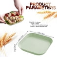 thumbnail image 2 of Juego de platos de pan y platos de ensalada duraderos, juego de 4 mini platos cuadrados de paja de trigo ligeros, platos de postre saludables para adultos fáciles de limpiar. Seguridad en el, 2 of 5