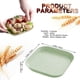 thumbnail image 2 of Juego de platos de pan y platos de ensalada duraderos, juego de 4 mini platos cuadrados de paja de trigo ligeros, platos de postre saludables para adultos fáciles de limpiar. Seguridad en el, 2 of 5