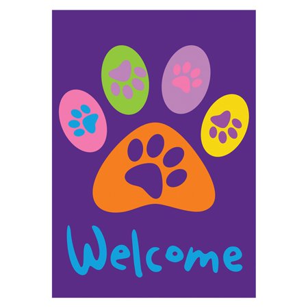 - Toland Home Garden Welcome Paws Double Sided Flag