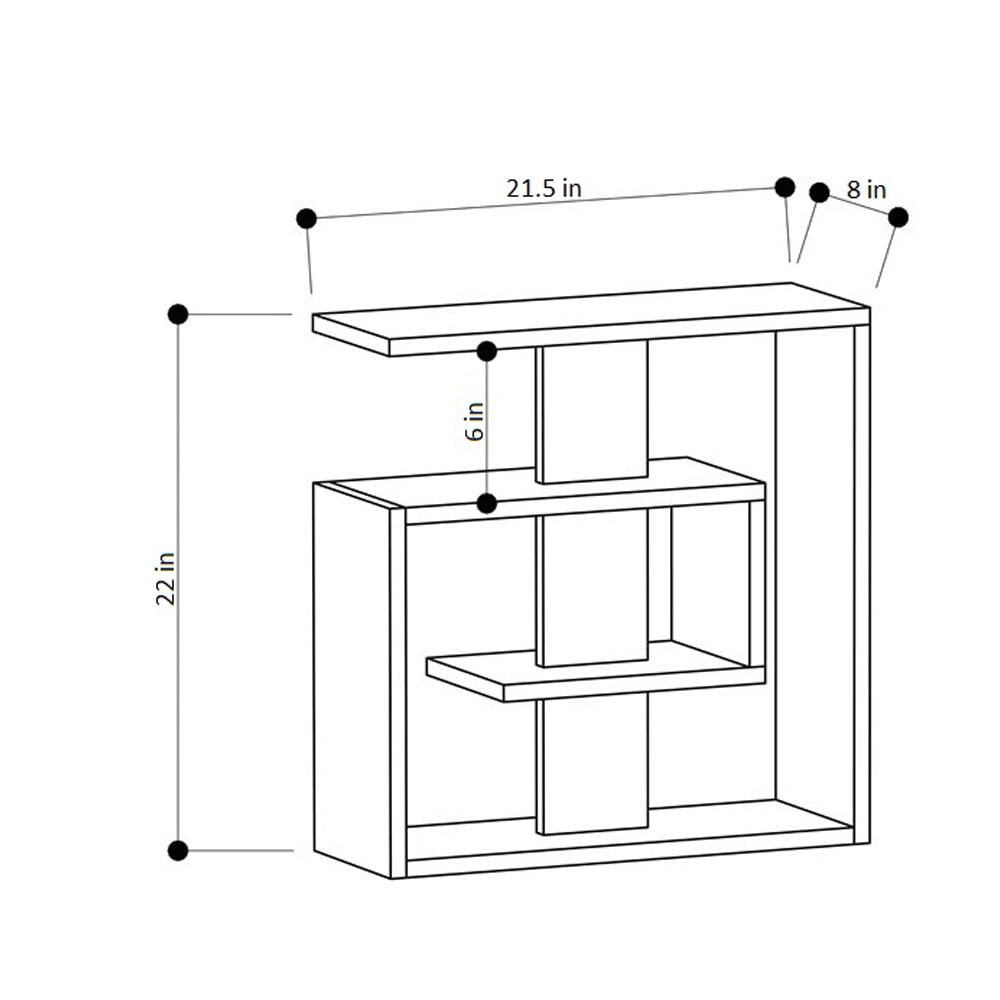 Ada Home Decor Furniture Oak 2 Tier Stacy Modern Side Table