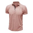 thumbnail image 5 of WAVSUF Men Lapel polo Shirt Soft Pique Polos for Mens Button T-Shirt Khaki Size 2XL, 5 of 6