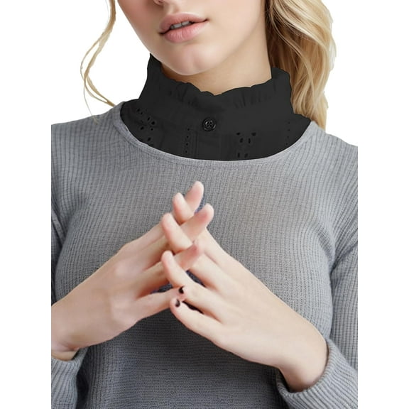 YEKEYI Jacquard Pure Cotton Fake Collar Comfortable and Breathable Hollow Out Dickey Collar Collar for Women & Girls