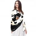 thumbnail image 5 of Spotted Dog Elegant Chiffon Translucent Head Scarf - Light Breathable Silk Wrap 180x73cm, 5 of 6