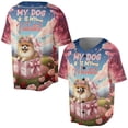 thumbnail image 3 of My Dog Is My Valentine Cute Pomeranian in Gift Box All Over Print 3D Baseball Shirt Pom Dog Lover Gifts Softball Sport - 3006, 3 of 6