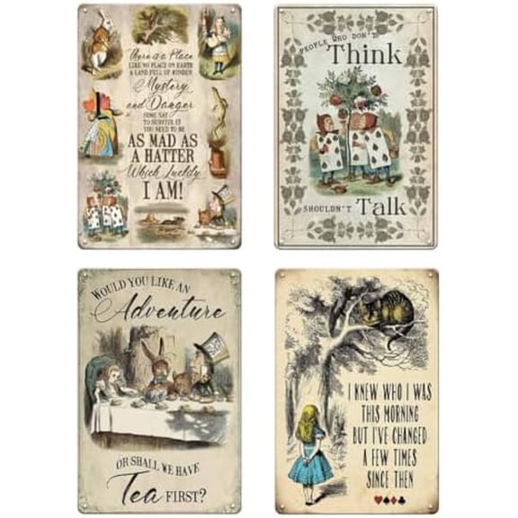 5pcs Vintage Metal Cowboy Signs - Rustic Tin Sign for Cowboy Room, Boys Room, Man Cave, Party, Garage, Basement Wall Art Decor, Cool Western Gifts for Men Boys, 8 x 12 inch