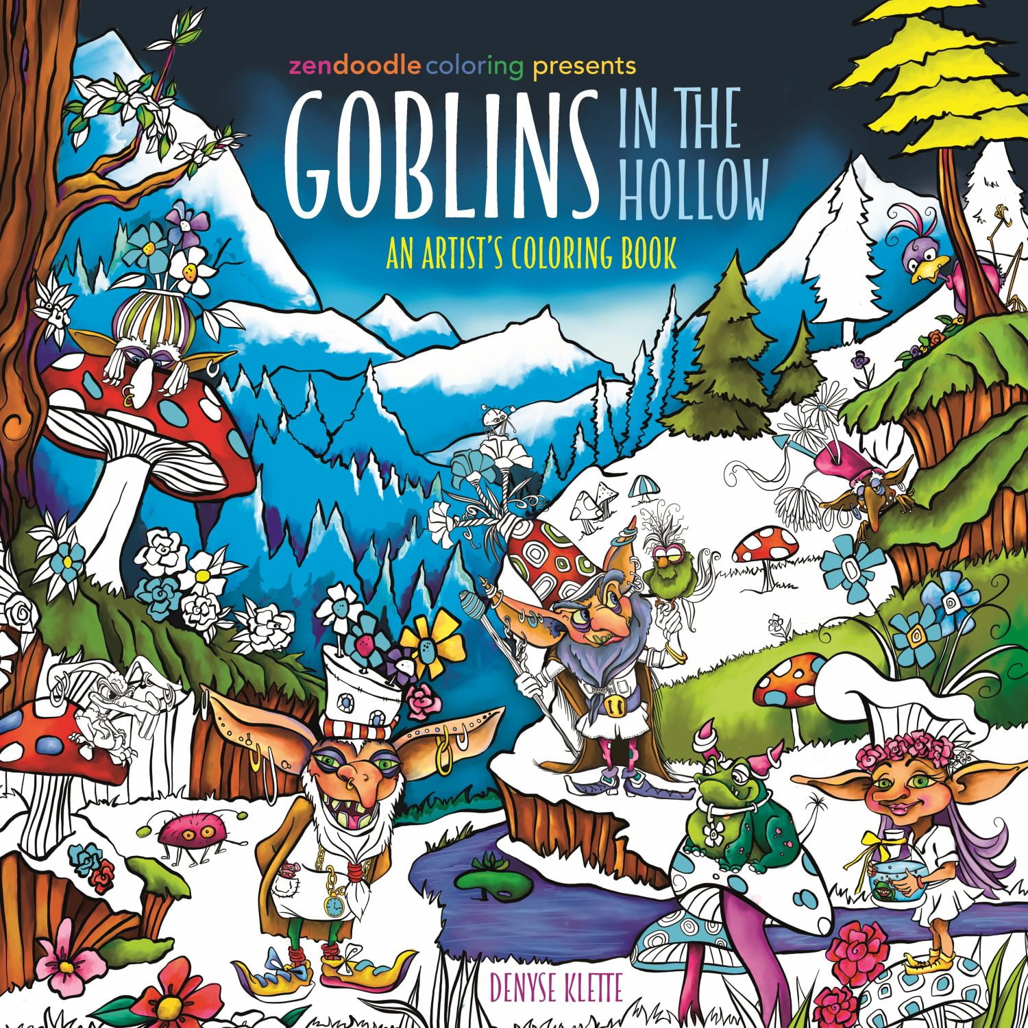 Denyse Klette Goblins in the Hollow Coloring Book 96 Pages Hand