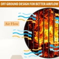 thumbnail image 4 of Fire Pit Grate, Heavy Duty Iron Round Firewood Grate, Round Wood Fire Pit Grate 24", Firepit Grate with Black Color  Fire Grate with 4 Removable Round Legs for Burning Fireplace and Firepits, 4 of 7