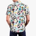 thumbnail image 4 of Daiia Dinosaur Pattern Men’s Polo Shirts,Solid Deck Shirt,Classic Fit, Breathable Cotton Polo for Casual and Sport Wear-Small, 4 of 9