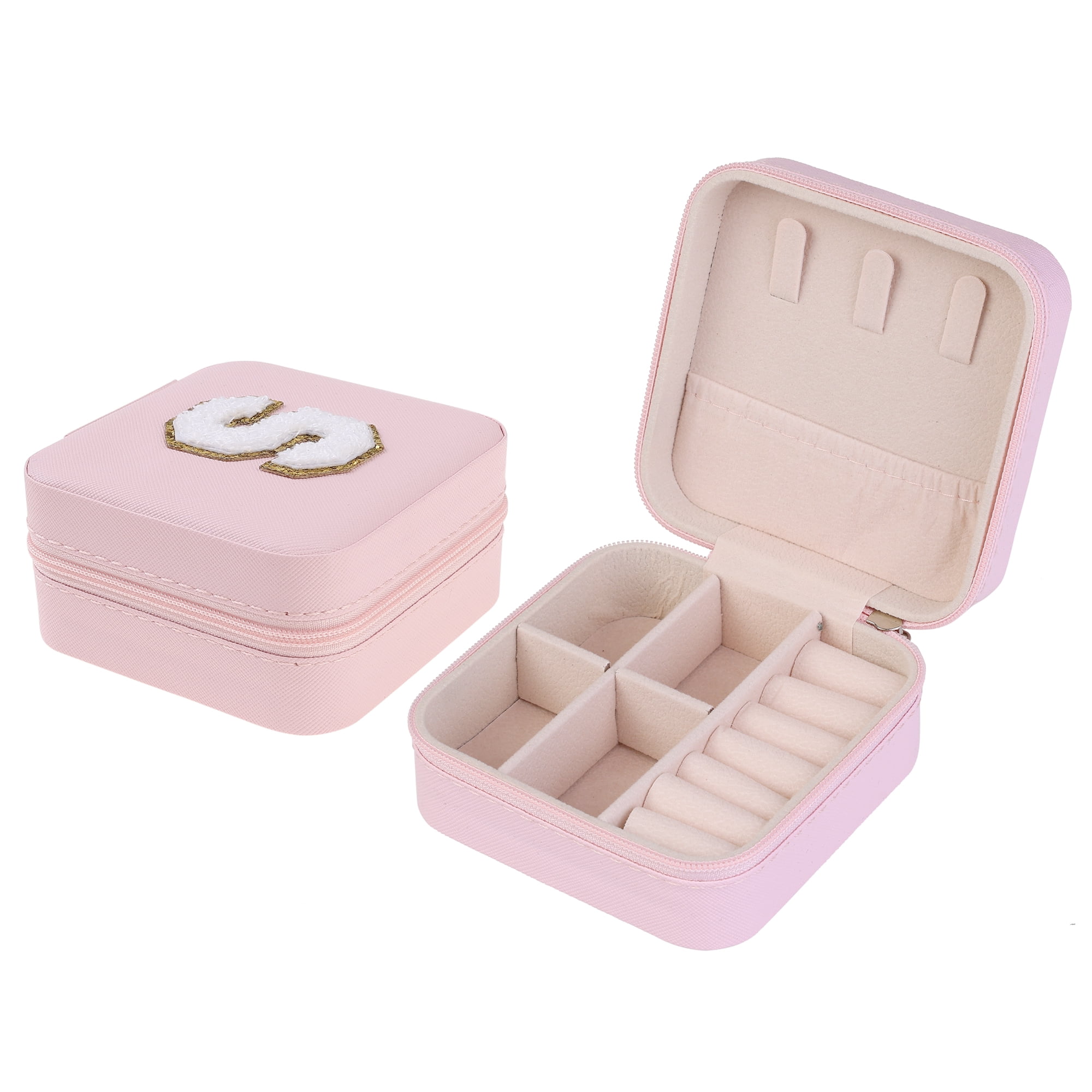 Unique Bargains Jewelry Box Small PU Leather Jewelry Organizer Case Storage Display Holder Pattern S