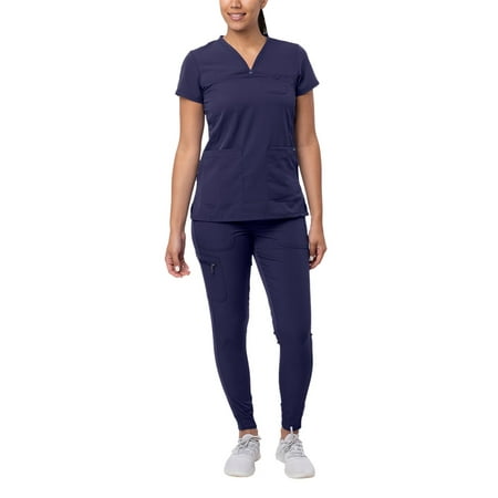 

Adar Pro Movement Booster Scrub Set For Women - Sweetheart V-Neck Scrub Top & Yoga Jogger Scrub Pants