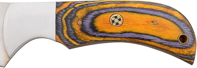 Old Ram 10.5" Big Jim Western Hunting Knife, Full Tang 6 inch Tanto Blade with Leather Sheath