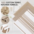 thumbnail image 2 of Simmore 18x28 Cotton Kitchen Towels 12-Pack, Soft Absorbent Dish Cloths for Washing Dishes Multipurpose Dish Towels Set for Kitchen with Hanging Loop, Khaki, 2 of 9