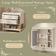 thumbnail image 5 of 36'' Bathroom Vanity Set with Resin Sink, Medicine Cabinet, Modern Mirror Cabinet with Adjustable Shelf and Storage Cabinet with 4 Drawers, Solid Wood Frame Bathroom Vanity with Storage Cabinet, 5 of 12