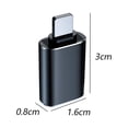 thumbnail image 2 of Adaptador USB C a USB, convertidor OTG Thunderbolt tipo C, adaptador USB C macho a USB 3.0 hembra (paquete de 3) para Apple MacBook Pro, Mac Book, iPad, Samsung Galaxy S20-S23 y más, Lightning, 2 of 5
