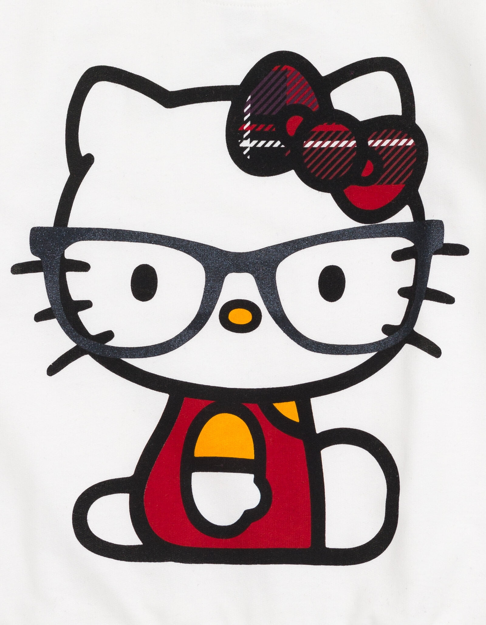 Hello Kitty Little Girls Fleece Sweatshirt and Skirt Plaid White / Red 6