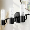 thumbnail image 6 of JONATHAN Y Bolha 18" 3-Light Minimalist Modern Bubble Acrylic/Iron Integrated LED Vanity Light, Black, 6 of 9