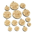thumbnail image 1 of Spool of Thread Sew Sewing Wood Mini Charms Shapes DIY Craft Jewelry - No Hole - 25mm (7pcs), 1 of 7