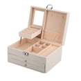 thumbnail image 2 of Jewelry Storage Box Large Capacity PU Leather Case Jewelry Storage Box Jewelry Box Organizer Household Jewelry Storage Box Jewelry Box Travel Jewelry Case Jewelry for Home Travel, 2 of 8