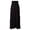 Black, variant on Womens Double Split Long Skirt Ladies Plain Basic Two Side Slit 4 22 Womens Plaid Skirt, Size M