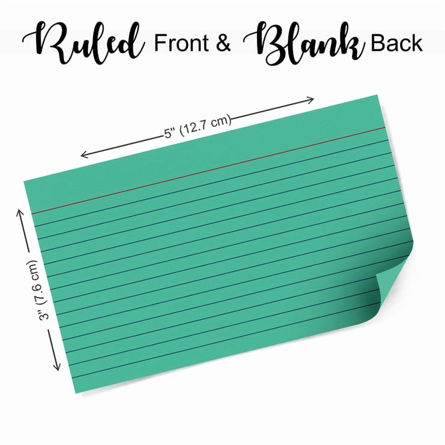 Three Leaf 3" x 5" Ruled Index Cards, Assorted Neon Colors, 3600 Ct.
