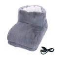 thumbnail image 2 of Xinyolin 1 Pair USB Heater Shoes Plush USB Heating Hot Water Bag Cover Winter Men Women 5V Heated Shoes Foot Warmer for Daily Life, 2 of 7