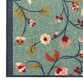 thumbnail image 3 of Custom Size 22" Wide Runner Non-Slip Rubber Backed Machine Washable Hall - 22 Inch Wide x 45 Feet Long Runner (22" x 45' Runner) Rug Jenni Light Blue Botanical Floral Indoor Outdoor Low Pile, 3 of 4
