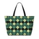 thumbnail image 2 of Fotbe Green Squares Bolsa de Viaje para Playa - Resistente al Agua, Bolsa Tote de Gran Capacidad y Ligera con 7 Bolsillos para Mujeres y Hombres, 2 of 7