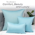 thumbnail image 5 of 20 x 20" Throw Pillowcase (Cover Only) - 85/15 Nylon, Spandex - Luxurious, Silky, Stretchy & Soft - 1Pcs Solid Color - A Perfect Choice for Couch Chairs Sofa Bed Adult or Kids Bedroom, Sweat Baby Blue, 5 of 7