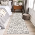 thumbnail image 4 of Farmhouse Flowers 2'x6' Runner Rugs for Hallway Kitchen Bedside Non Slip Washable, Vintage Country Botanical Florals Entryway Rug Runners with Rubber Backing, Long Carpet Runner for Laundry Room, 4 of 8