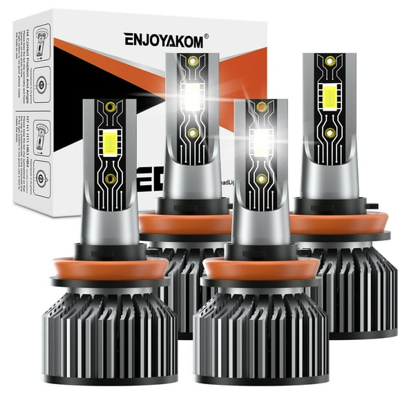 4x For Chevrolet Impala 2006-2013 Limited 2014-2016 H8 H9 H11 LED Headlight Bulbs 12000 Lumens 600% Brighter High beam & Low Beam Conversion Kit 6000K