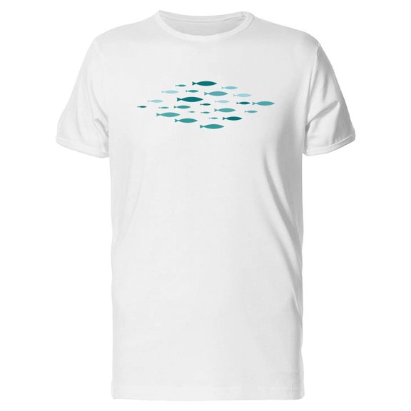 Cute Watercolor Fishes Group Tee Men's -Image by Shutterstock