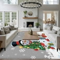 thumbnail image 3 of 5x7 Area Rugs for Living Room, Grey Snowman Christmas Non Slip Area Rugs for Kitchen Bedroom Entryway, Gifts Xmas Tree Winter Snowflake Washable Carpet Runner Rug Floor Mats for Bedroom Home Decor, 3 of 9
