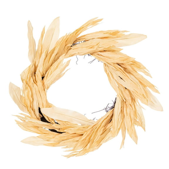 28" Cream Corn Husk Wreath