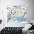 thumbnail image 4 of Bingfone Polyester Fabric Tapestry Animals Travel World Map Wall Hanging Tapestry,Daily Decorative Tapestry For Bedroom Living Room Dorm 60l X 51w Inches, 4 of 9