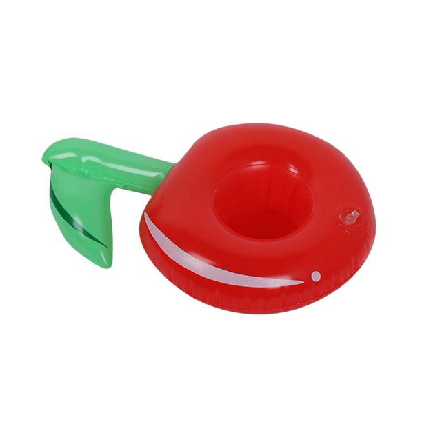 Soporte para taza de PVC suave estilo Ins impermeable para fiesta en la piscina (manzana)