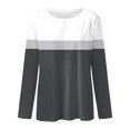 thumbnail image 4 of Women's Color Block Tunic Tops Crewneck Long Sleeve Tops Lightweight Casual Fall Dressy Vacation Shirts, 4 of 4