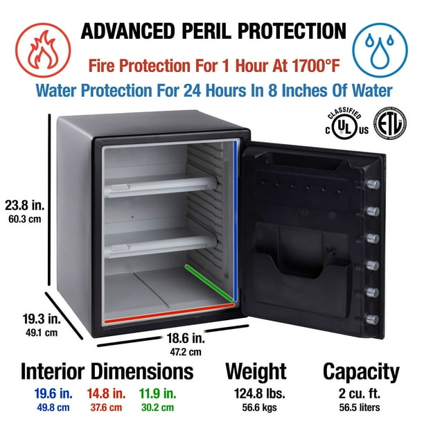 SentrySafe SFW205EVB XX-Large Digital Fire/Water Safe, 2.0